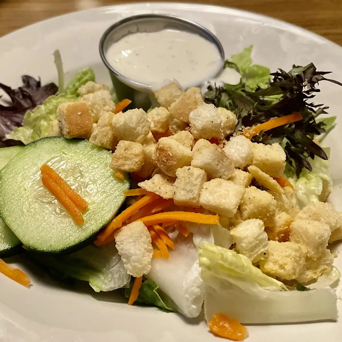 Garden Salad with Ranch Dressing