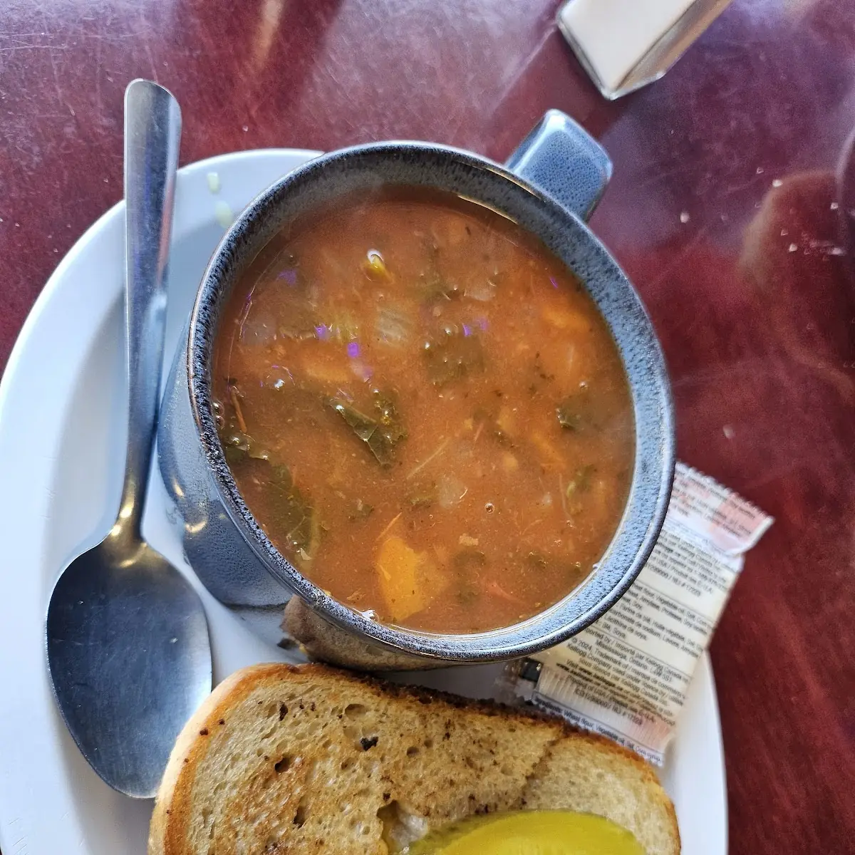 Bacon Grilled Cheese and Pasta Fagioli Soup, Roast 'N Toast Family Diner