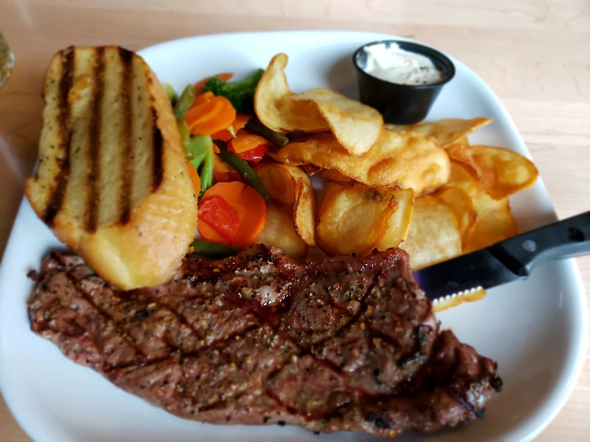 12oz New York Steak Done Medium Rare