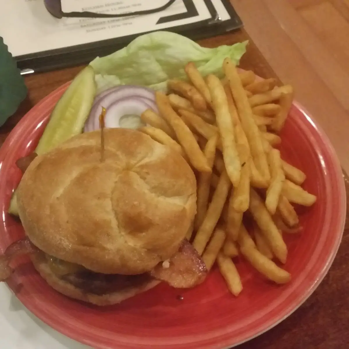 Bacon Cheeseburger and Fries