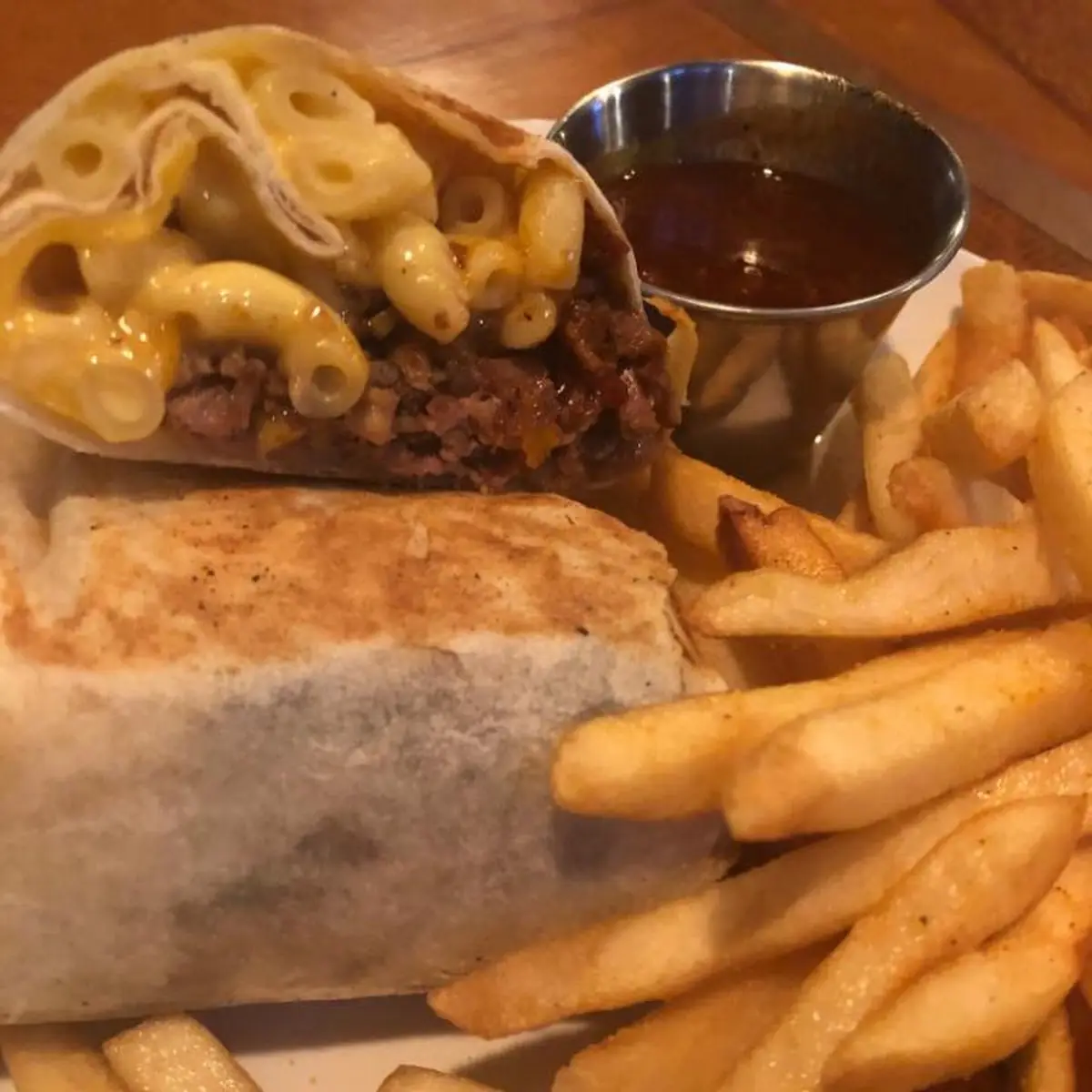 Brisket Mac N Cheese Wrap
