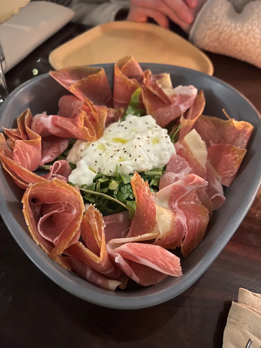 Burrata and Prosciutto Arugula Salad
