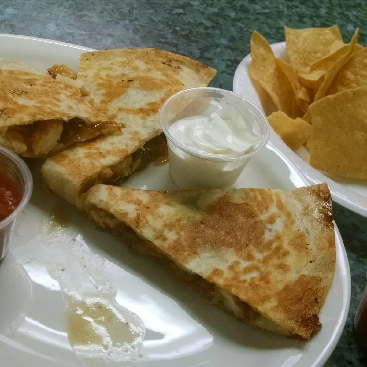 Cheese Quesadilla and Fries