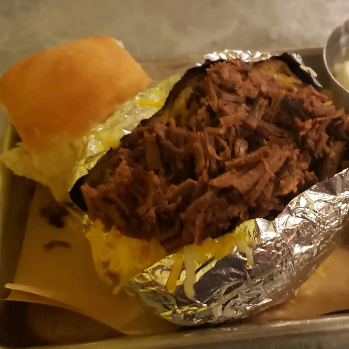 Brisket Loaded Baked Potatoe