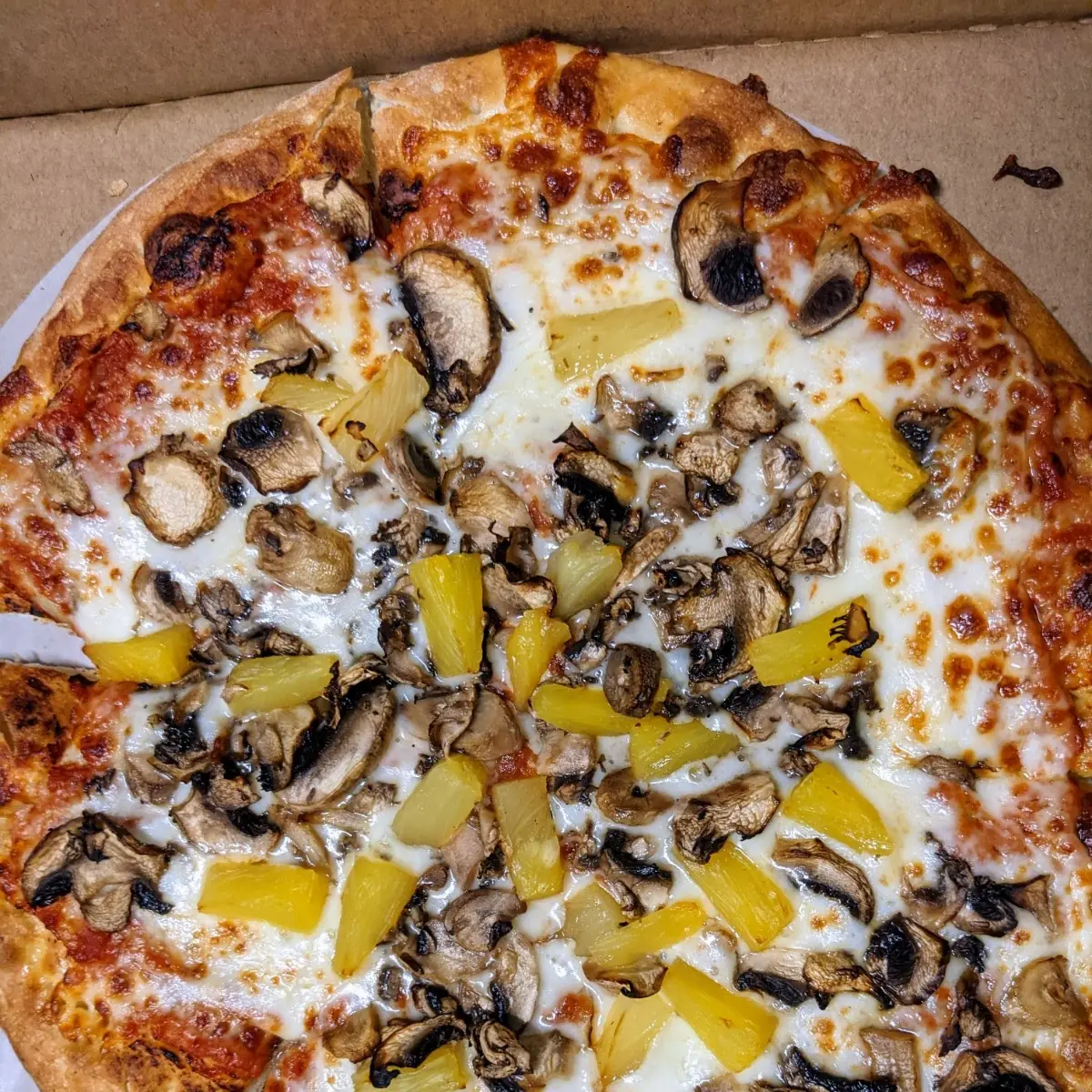 Pineapple Mushroom Pizza