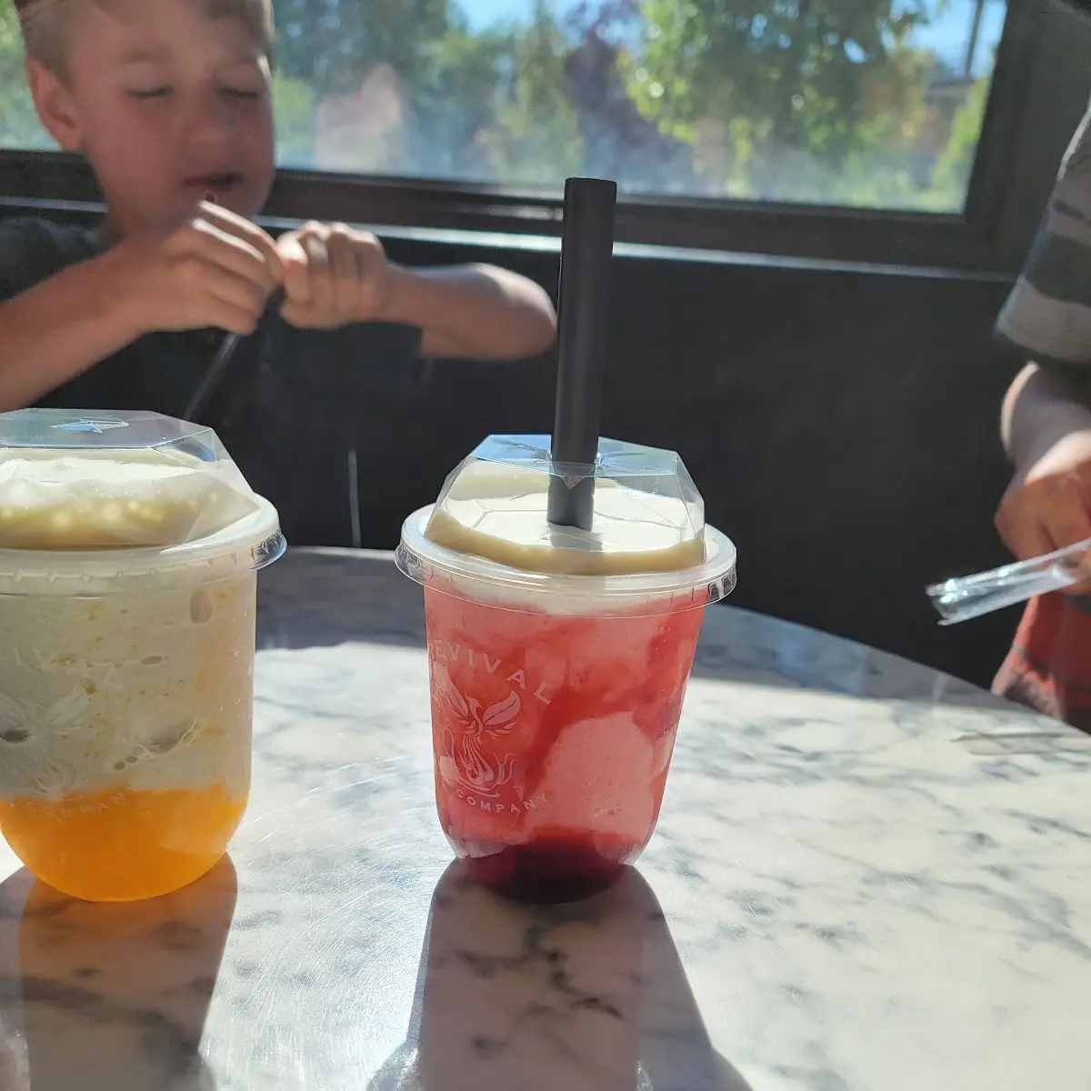 Right Blue Mango Left Strawberry Milk