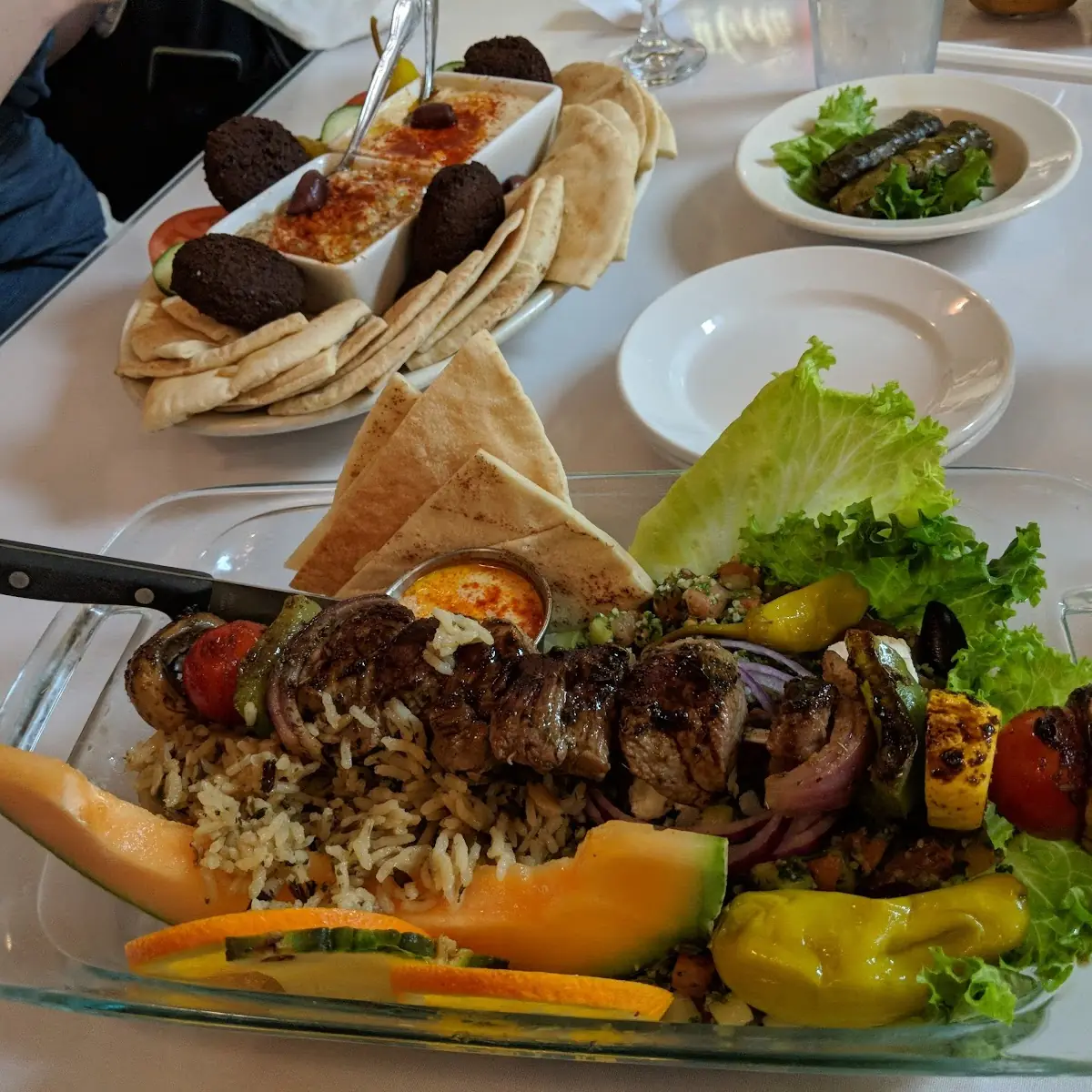 Lamb Kabob and Appetizer Sampler