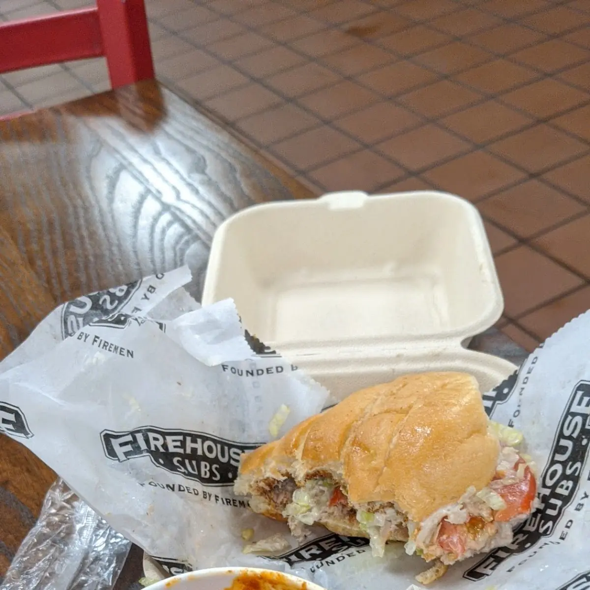 Tuna Salad Sandwich and Chili