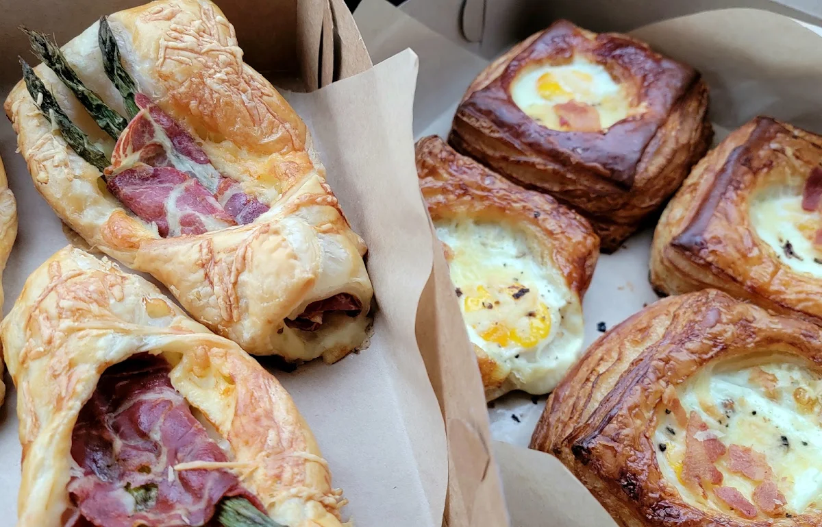 Prosciutto Asparagus Puff Pastry & Bacon Egg Cheese Croissant