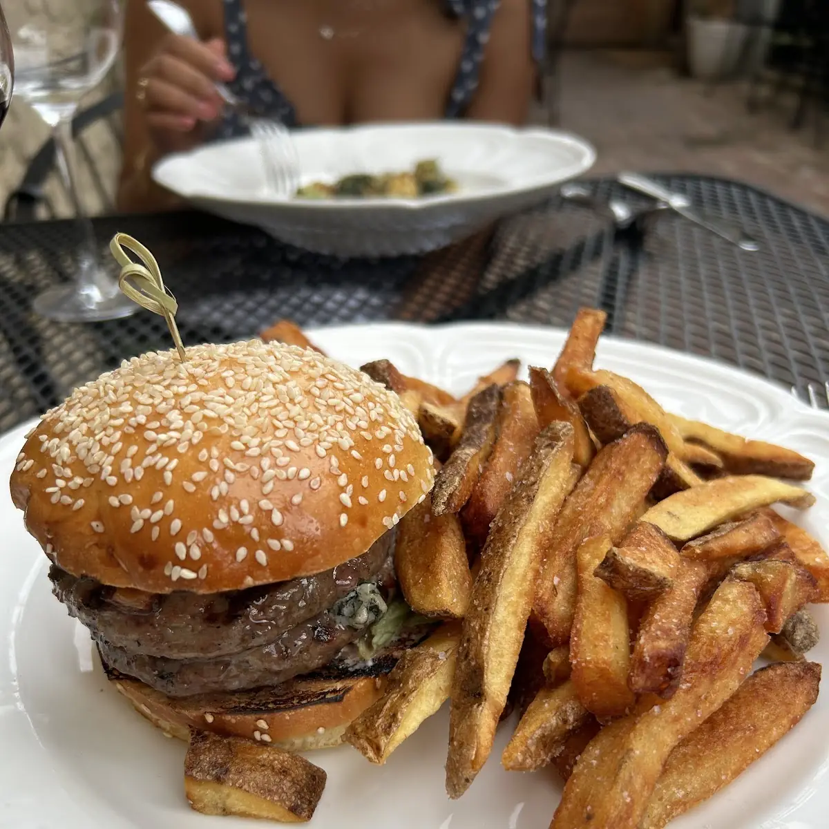 Double Cheeseburger and Fries