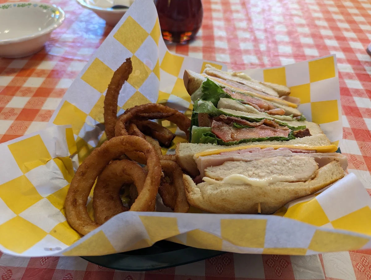Mary's Club with Onion Rings