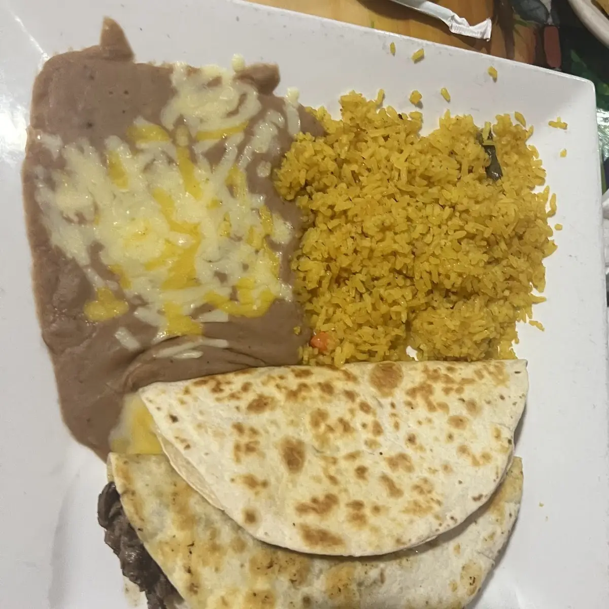 Niño 3 Quesadilla Rice & Beans