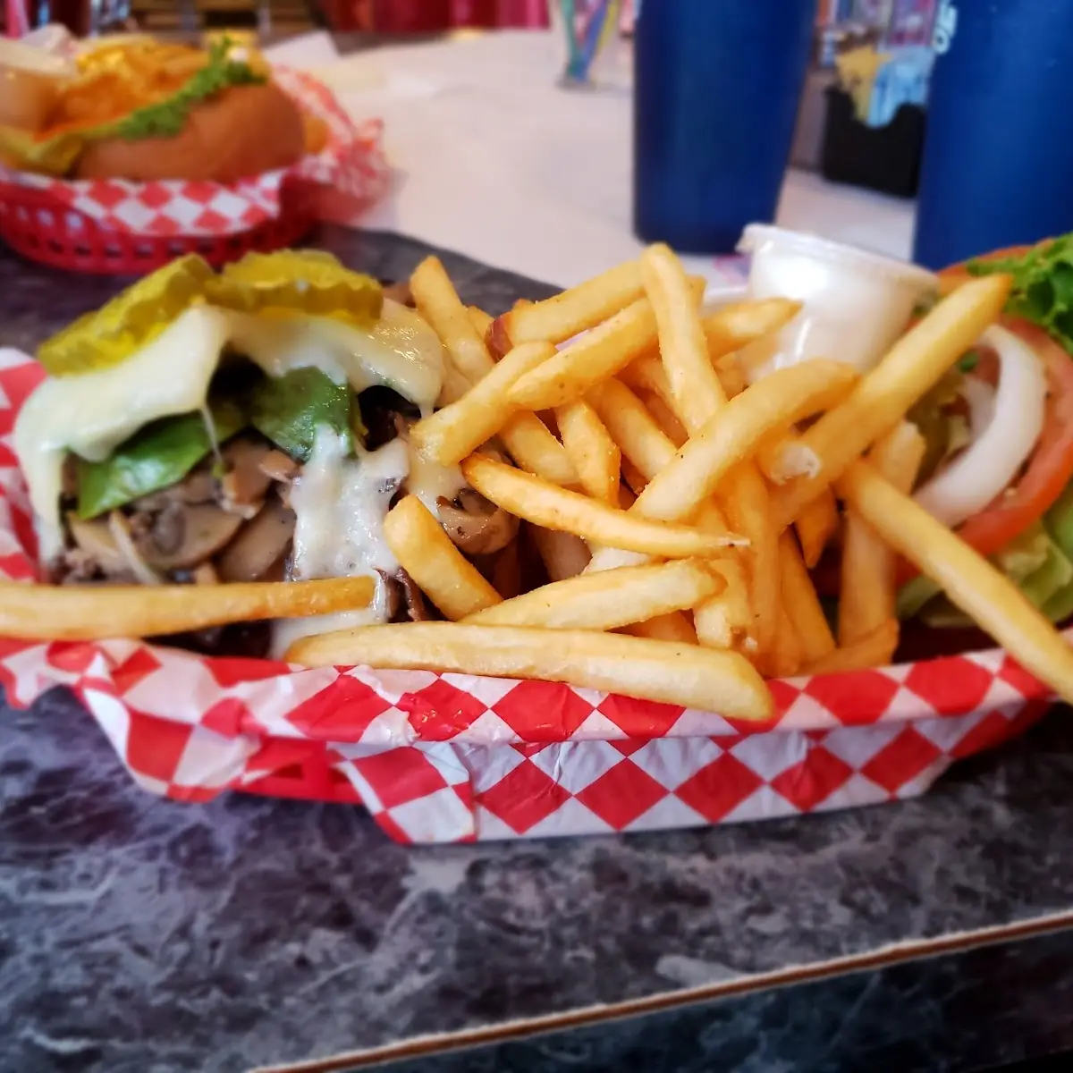 Mushroom Swiss Burger