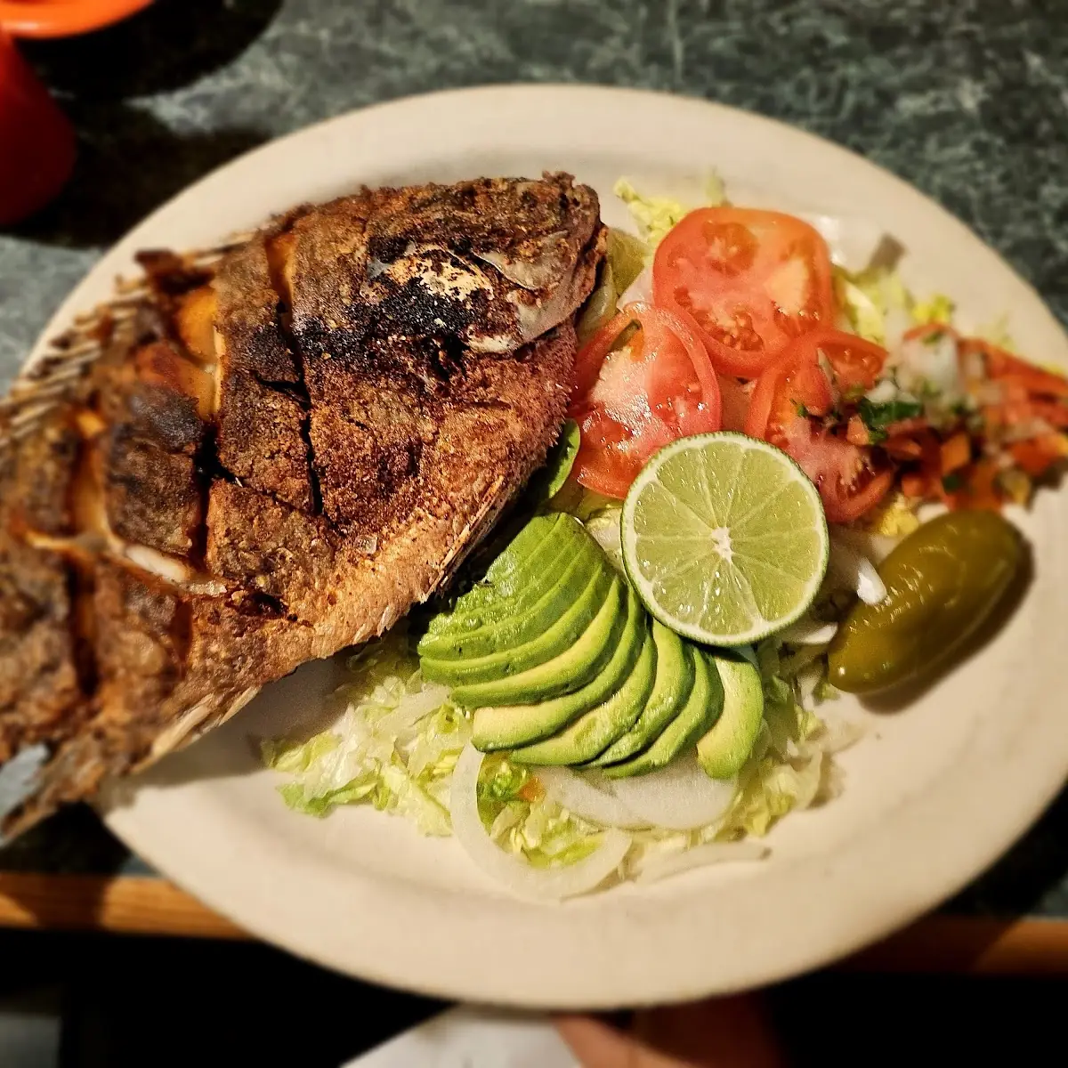 Fried Fish with Fresh Vegetables