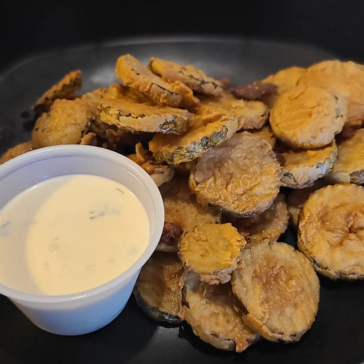 Fried Pickles with Ranch Dressing