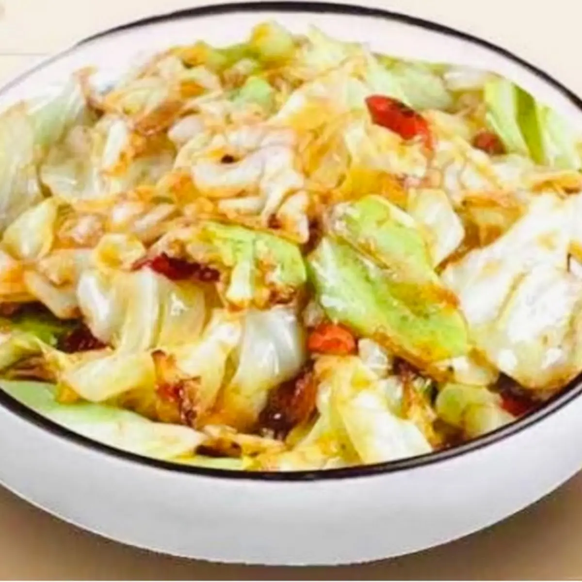 Stir-Fried Cabbage w Chili & Garlic