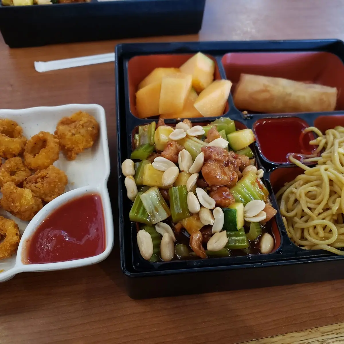 Bento Box and Fried Calamari