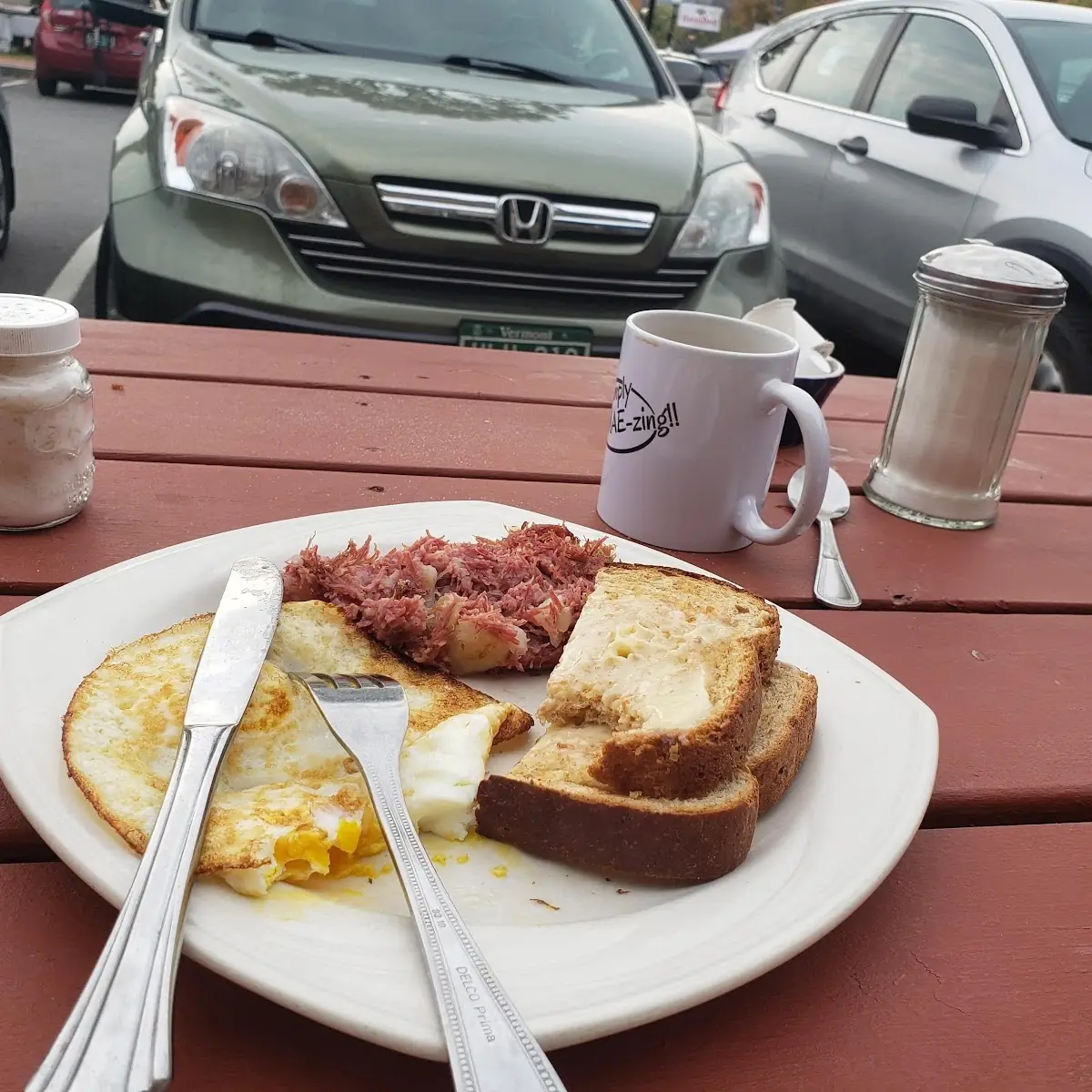 Egg with Corned Beef