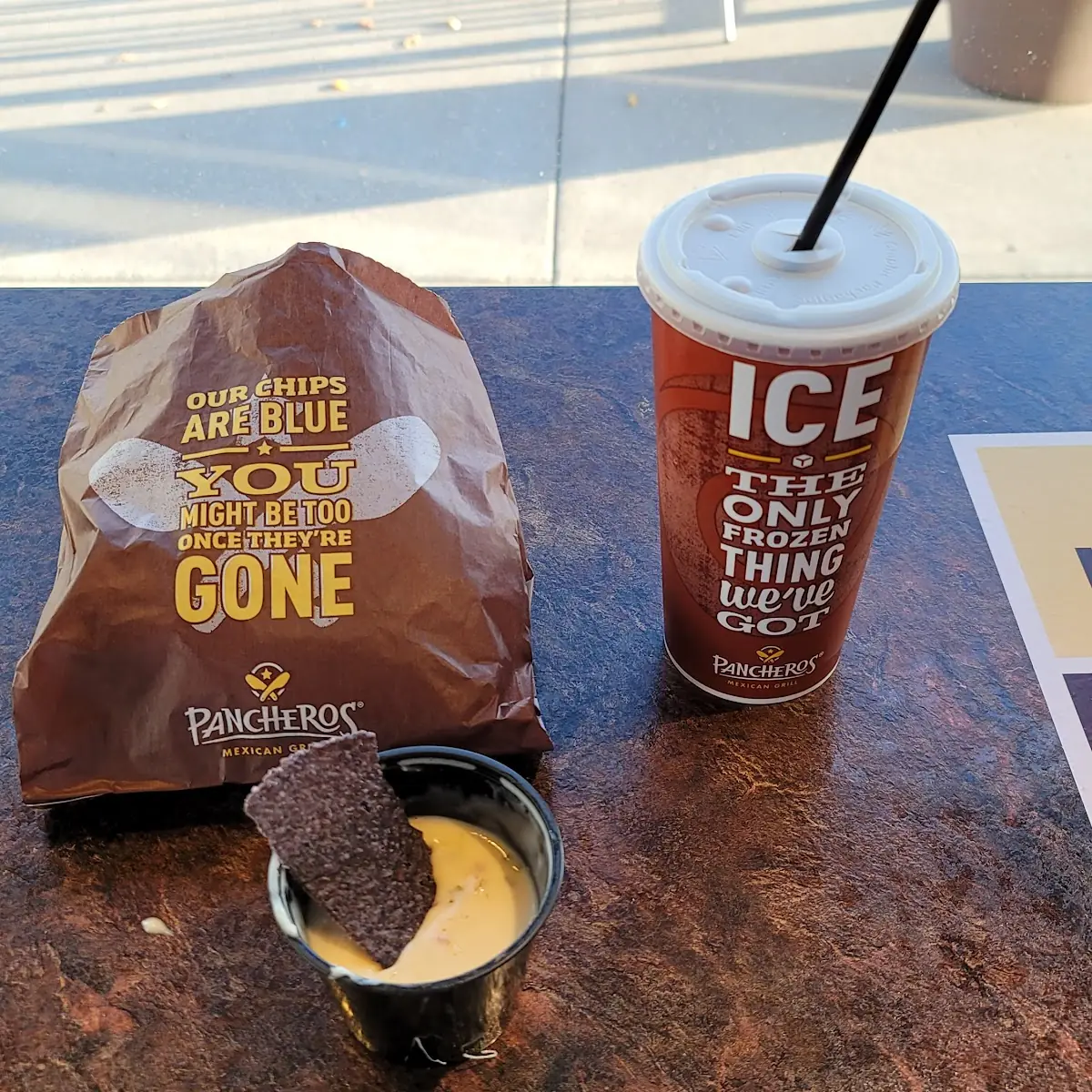 Chips & Queso and Soda