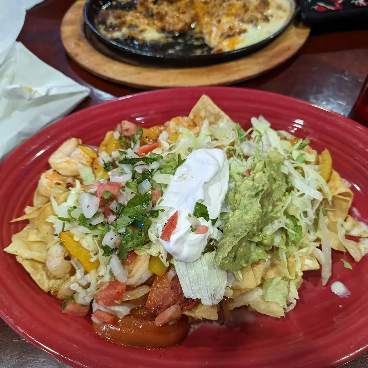 Shrimp Fajitas Nachos