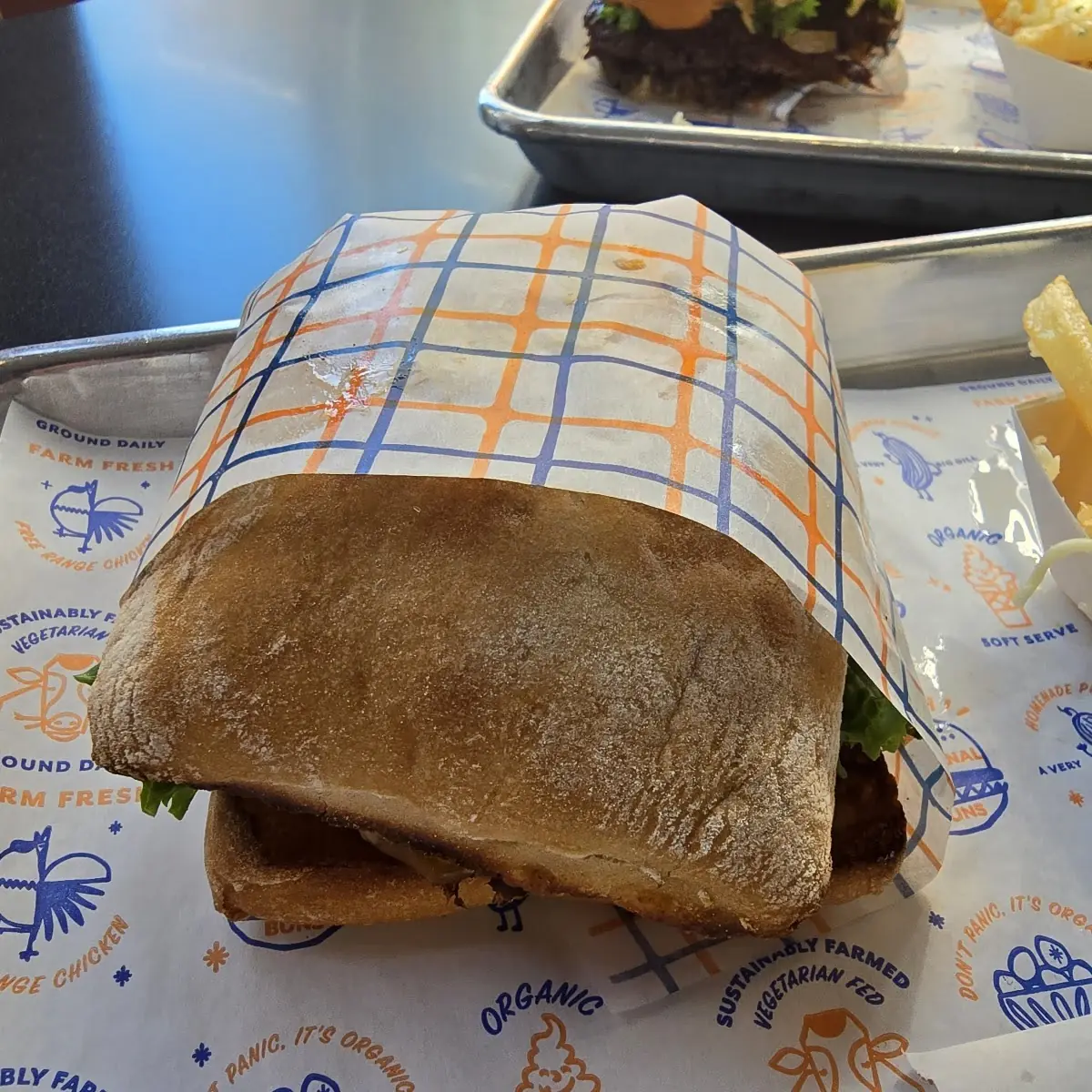 Cheeseburger on Ciabatta