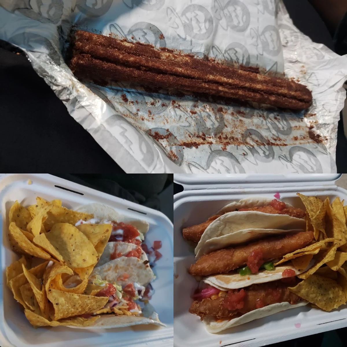 Churros Fish Tacos Jerk Chicken Taco