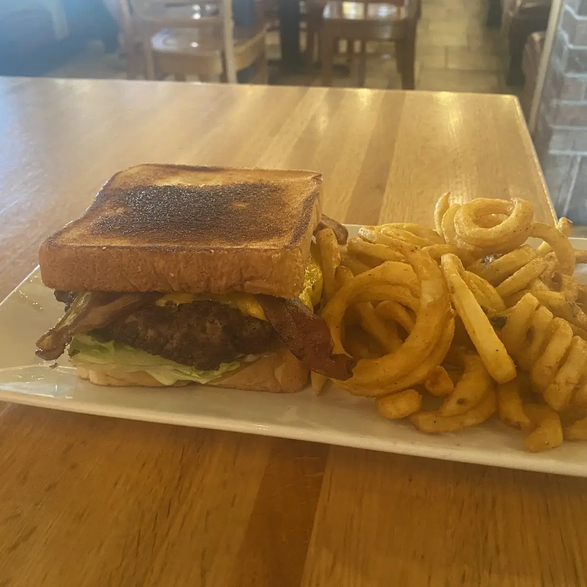 Burger on Texas Toast
