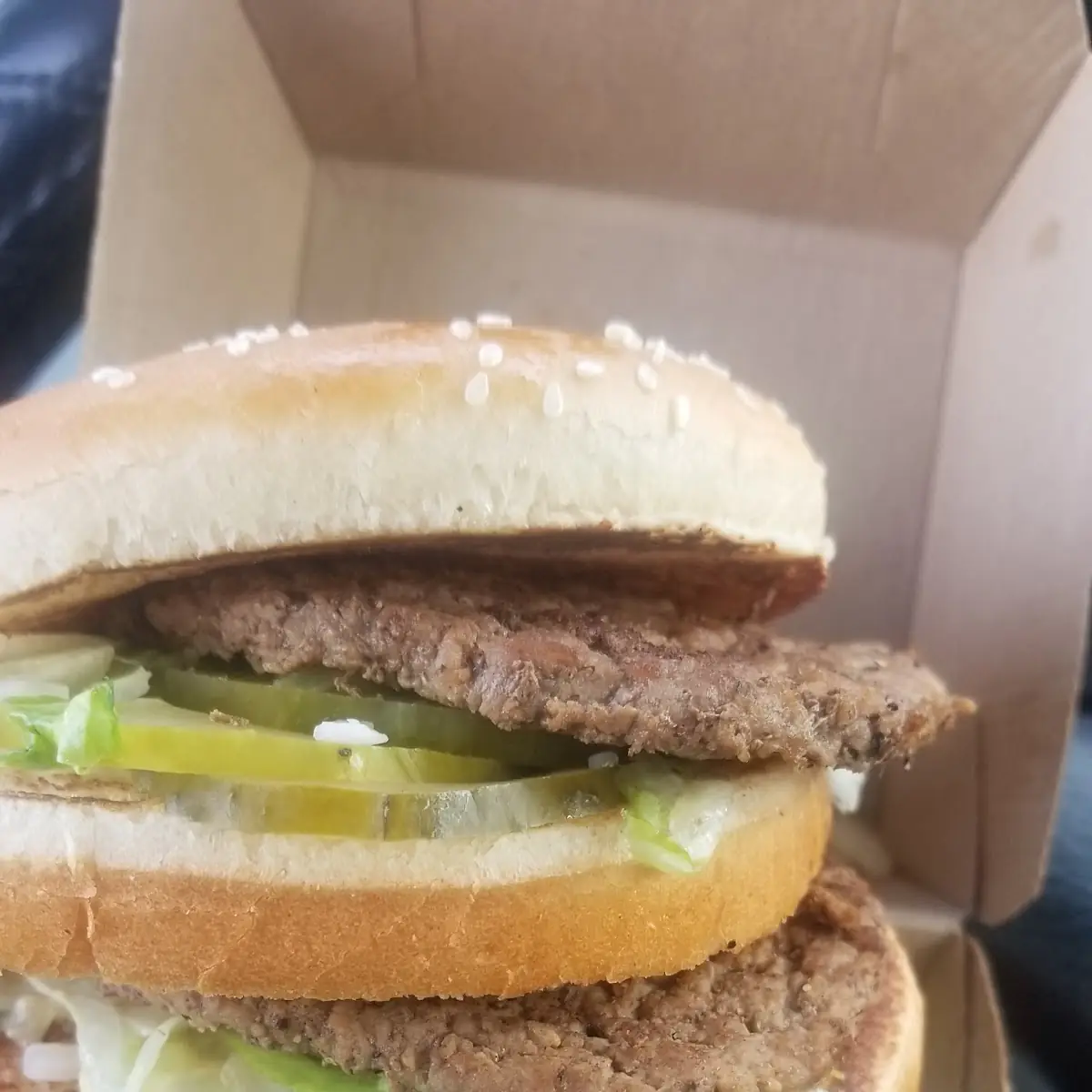 Side Salad Big Mac Involuntarily Missing Cheese & Sauce