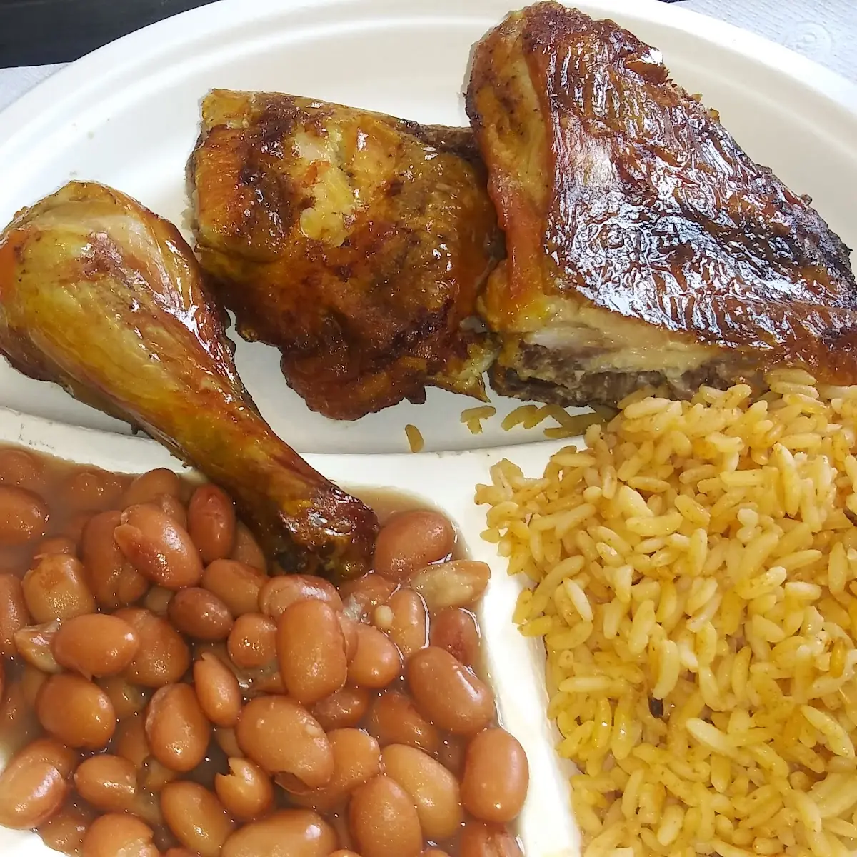Chicken Rice and Beans & Corn Tortillas & Salsa