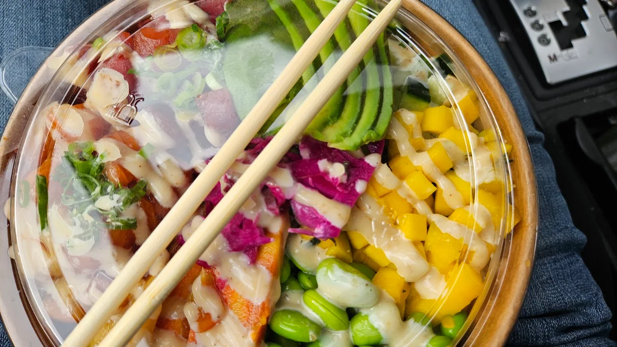 Poke Bowl with Extra Salmon and Tuna