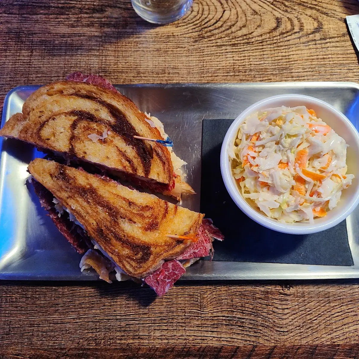 Reuben Sandwich and Coleslaw