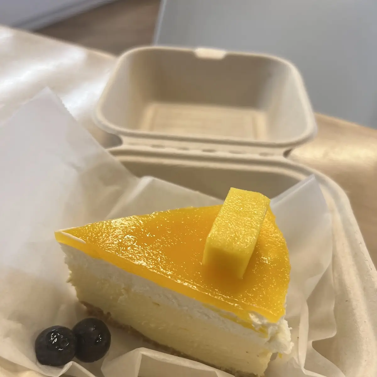 Mango Cheesecake Slice
