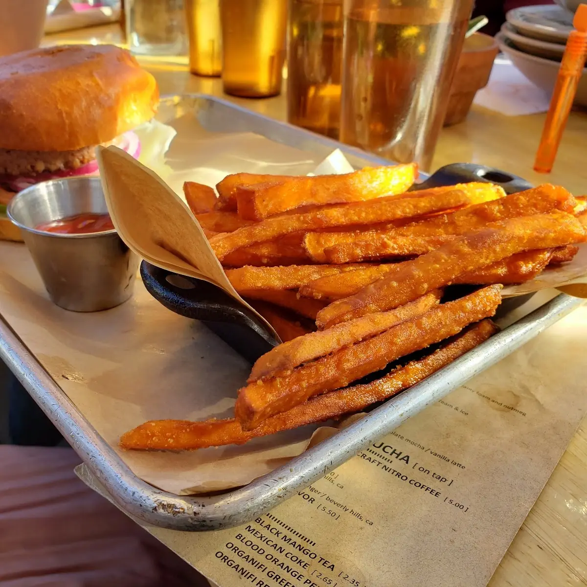Plant Based Burger and Fries
