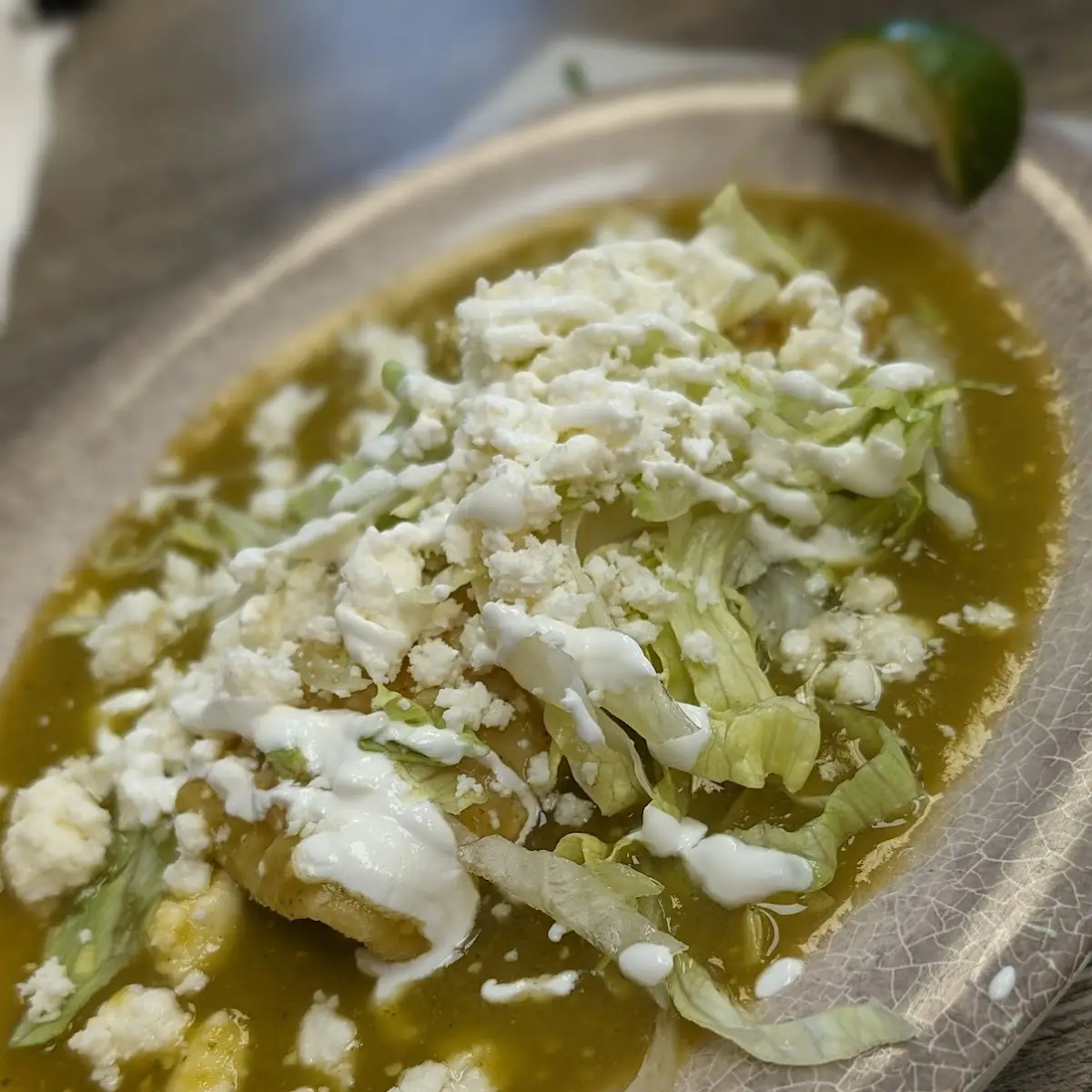 Green Enchilada Plate