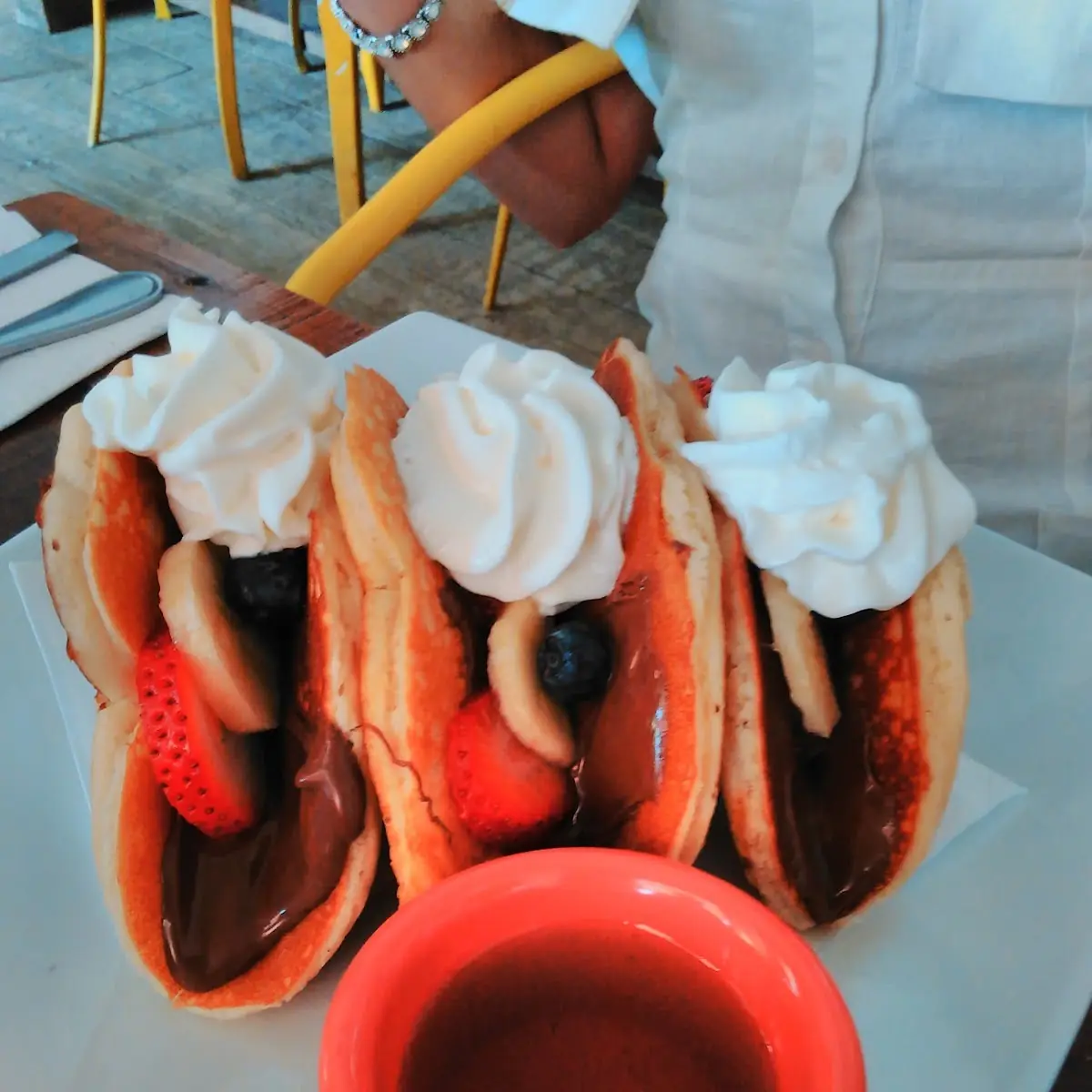 Pancake Sandwich Strawberry Cheesecake