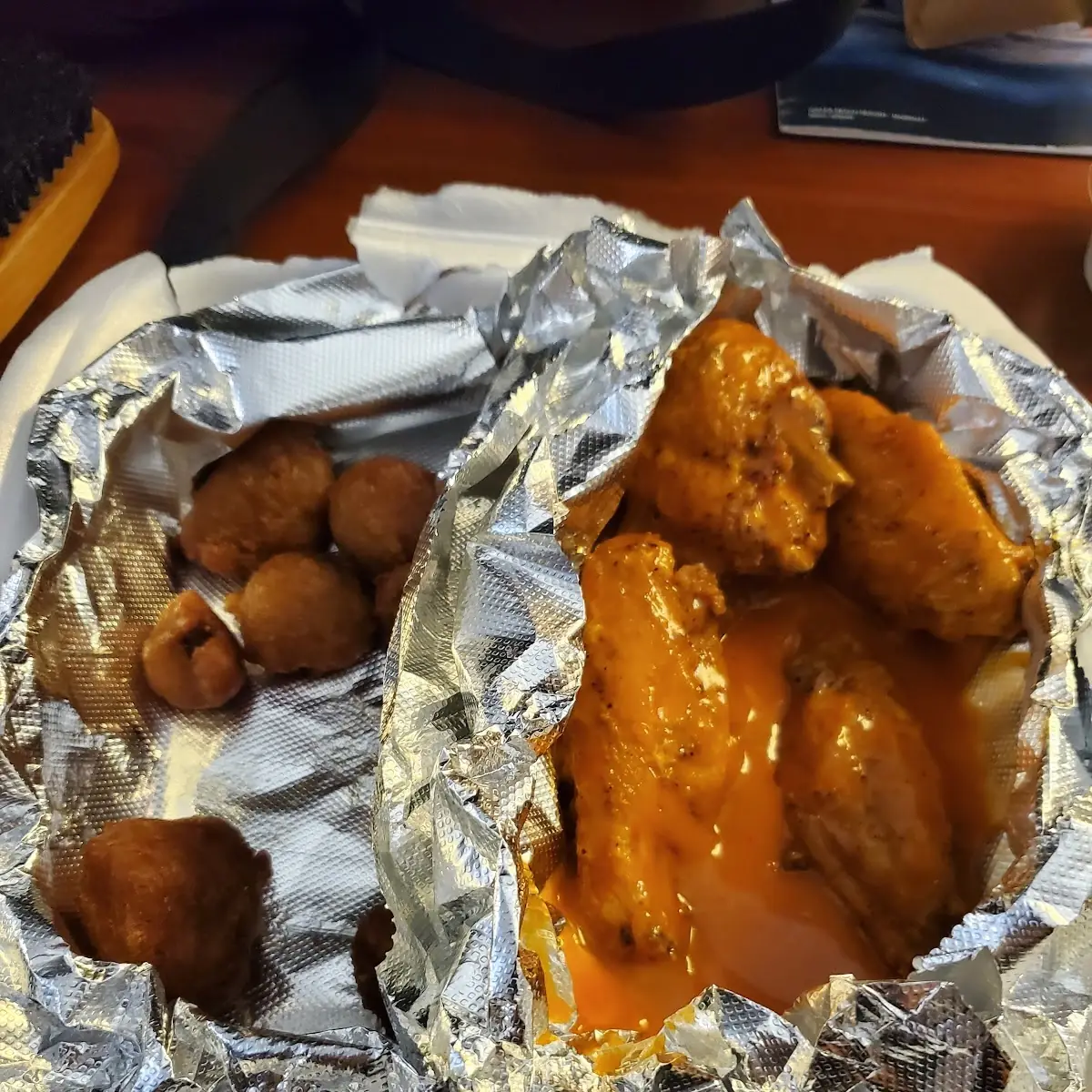 Fried Mushrooms and Wings