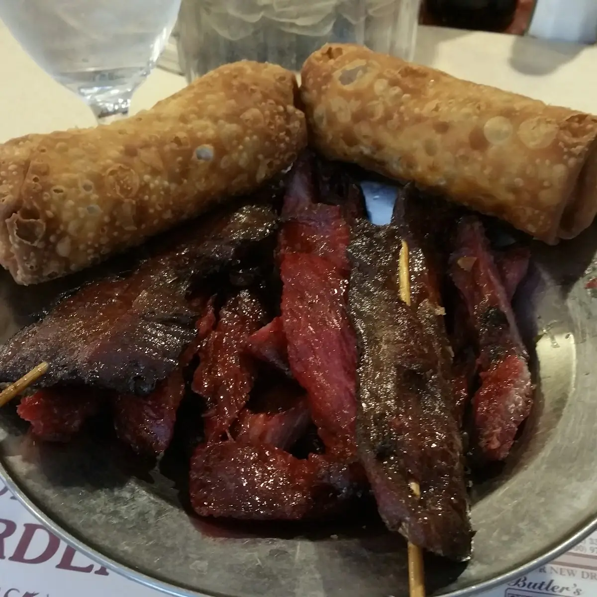 1 Appetizer with 2nd Egg Roll Substituted for the Crab Rangoons
