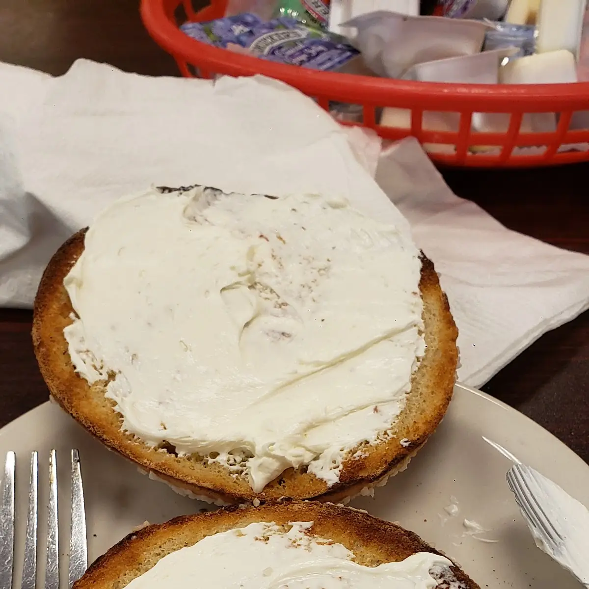 Toasted Bagel with Cream Cheese