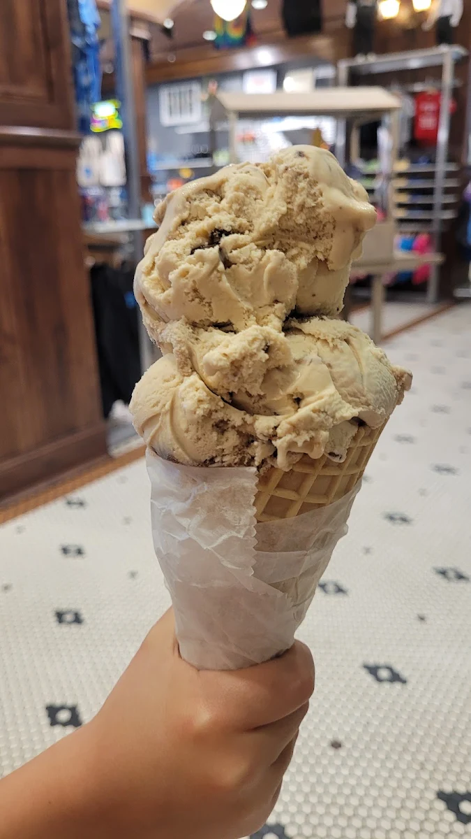 Peanut Butter Fudge in Waffle Cone