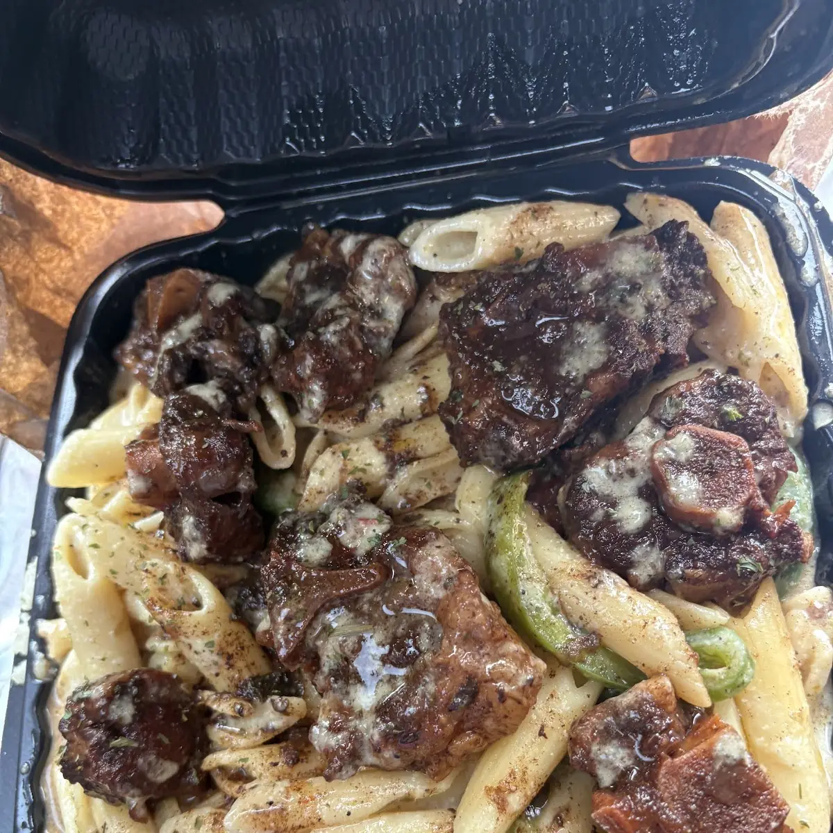 Jerk Chicken & Fried Chicken Rasta Pasta