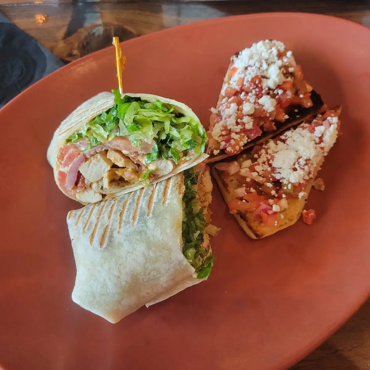 Blackened Chicken Club Wrap, The Bourbon Tap & Grill Tecumseh