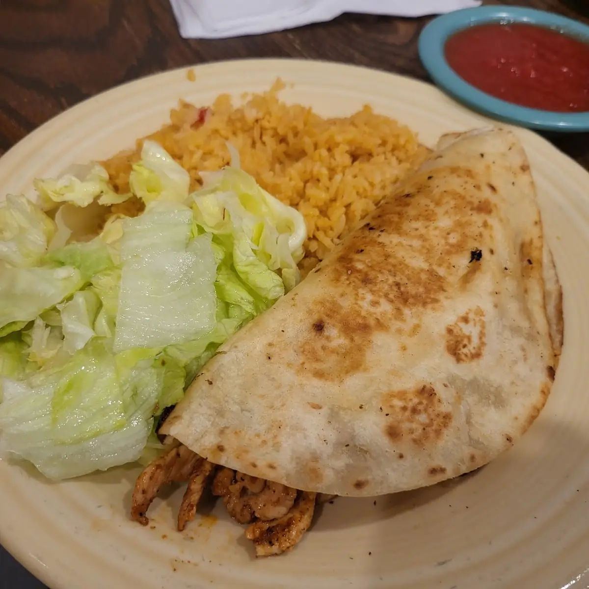 Enchilada Chile Relleno Rice & Beans
