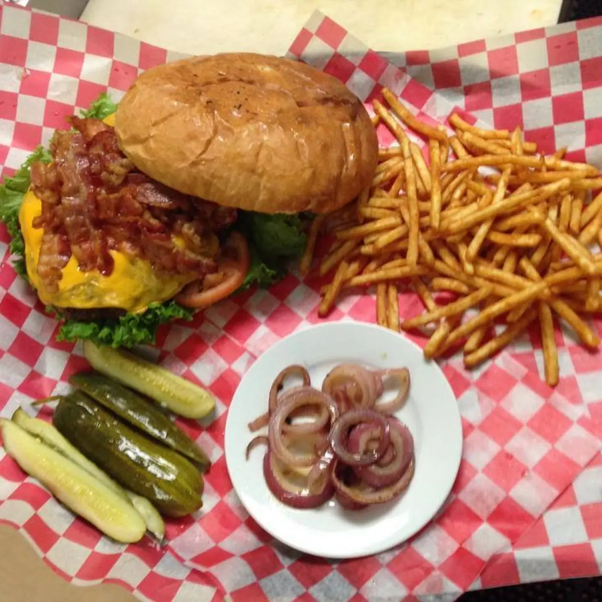 Bacon Cheeseburger and Fries