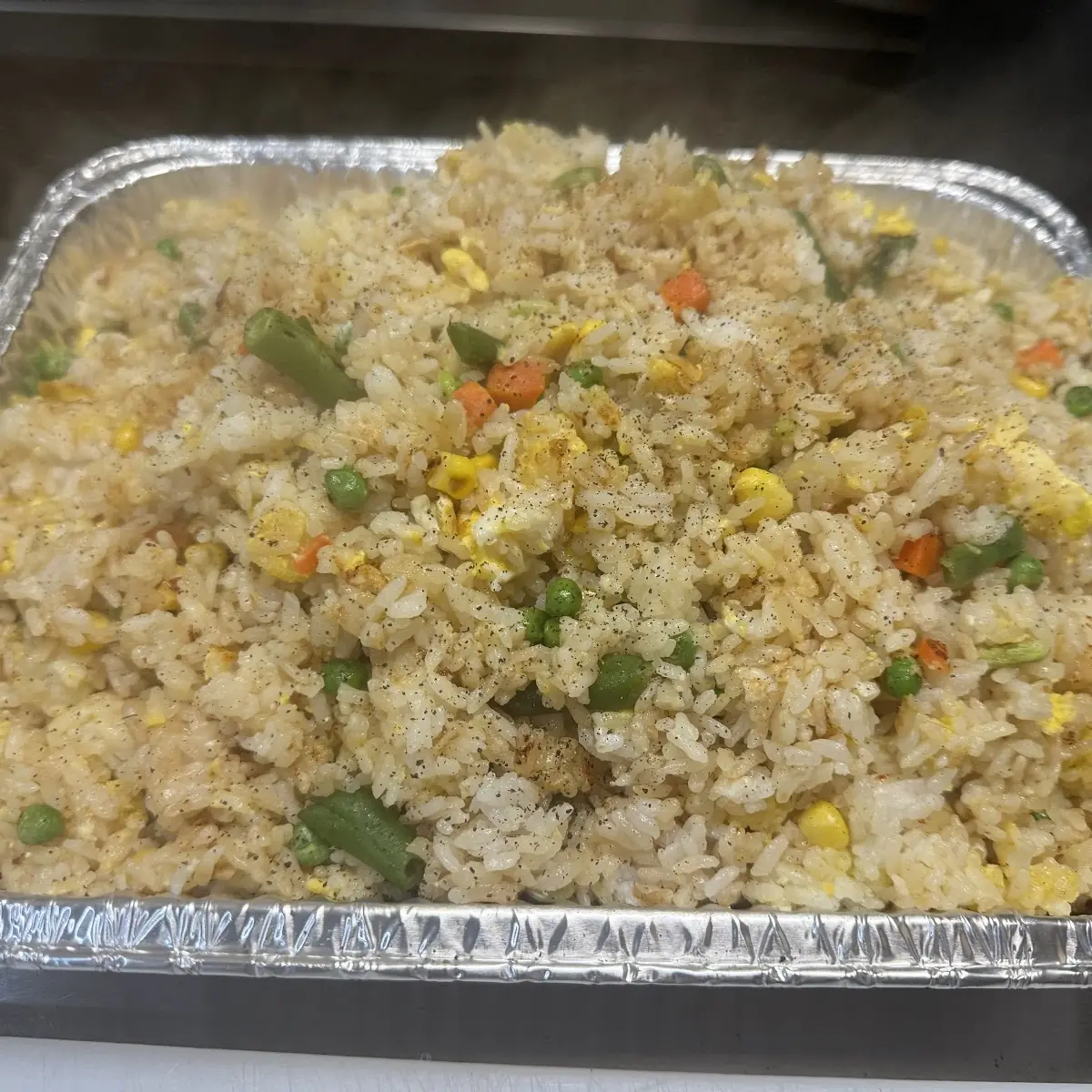 Tray of Vegetable Fried Rice