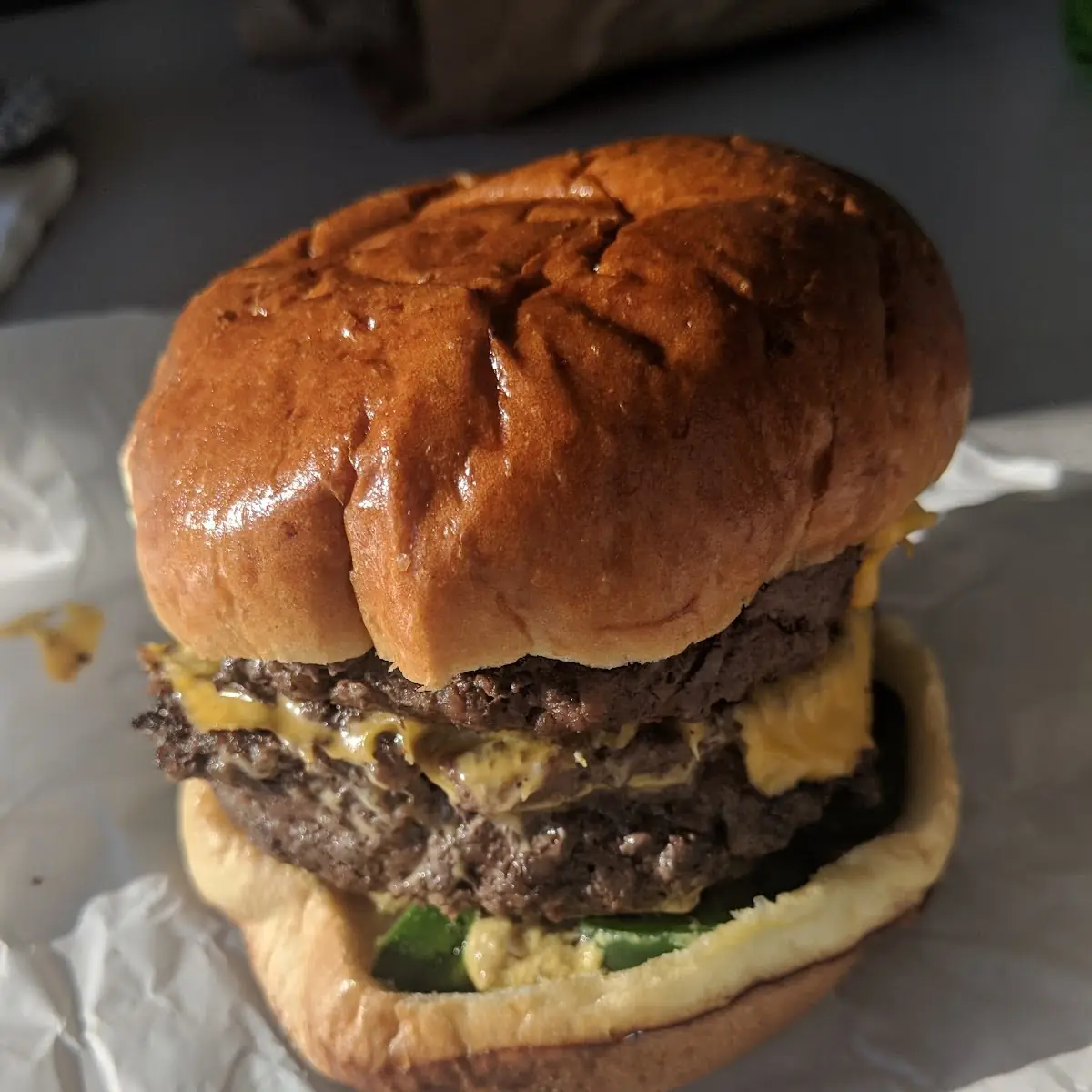 Double Cheeseburger with American Cheese