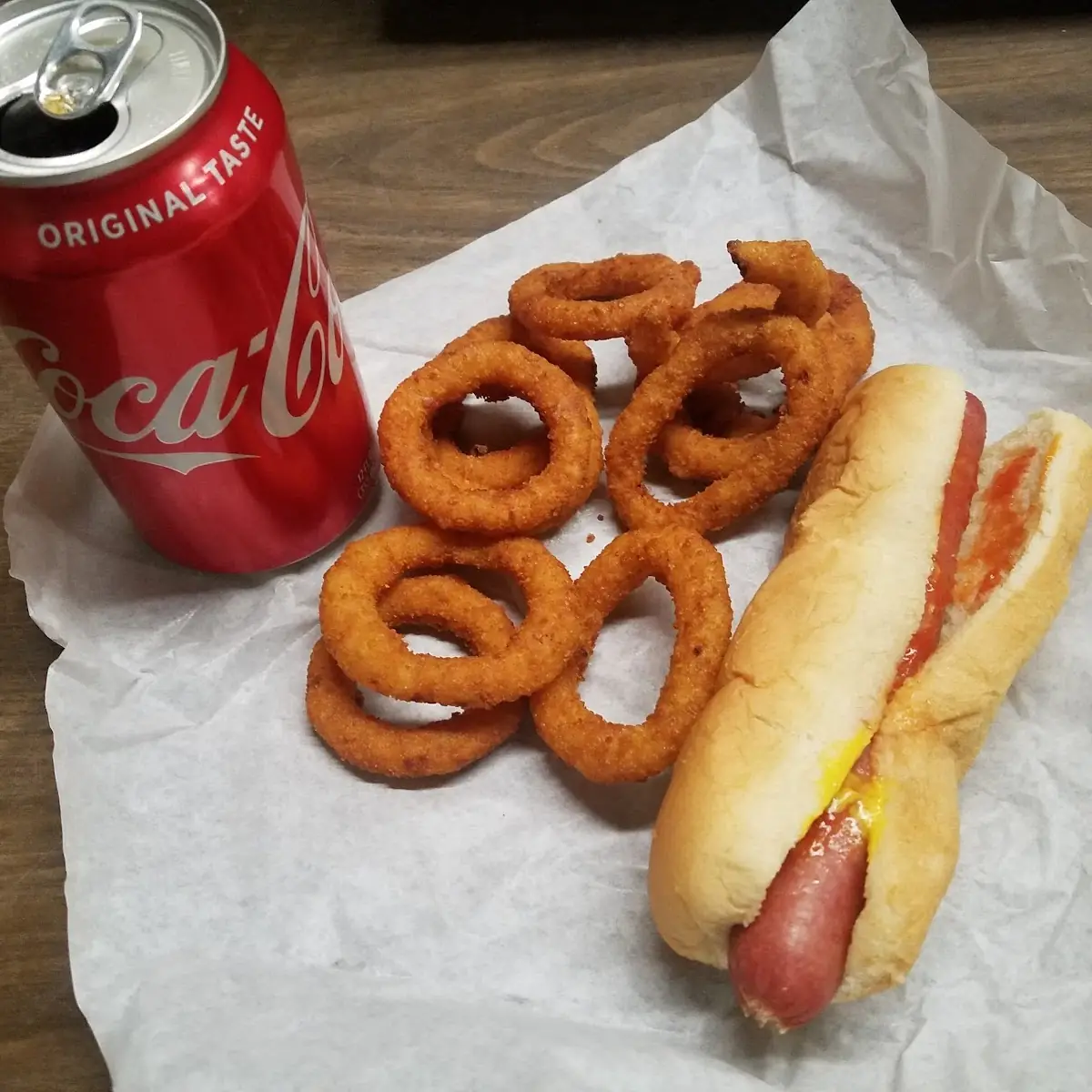 Hot Dog and Onion Rings