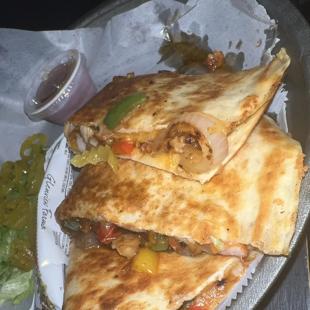 Chicken Quesadilla & Fries