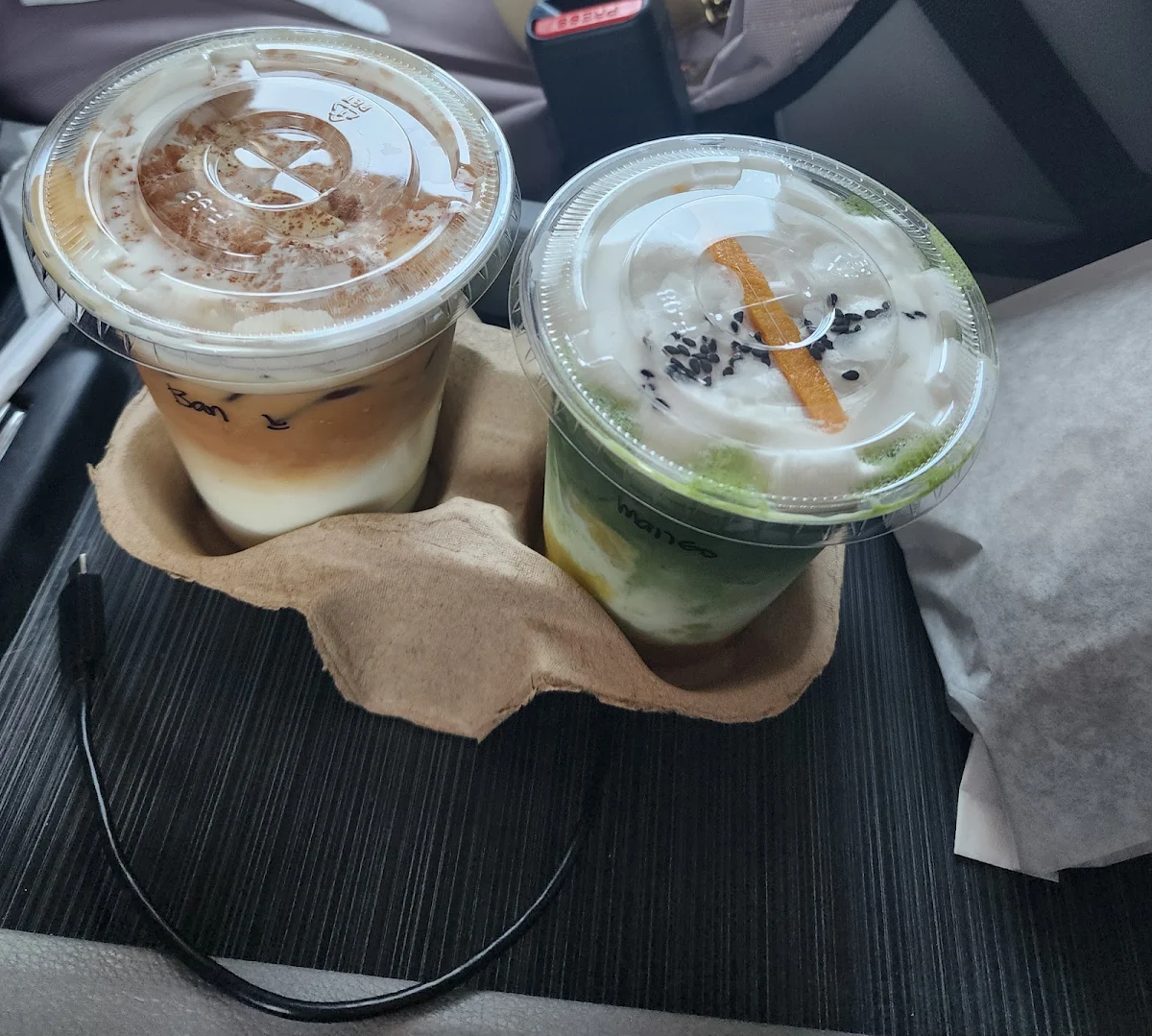 Iced Matcha and Coffee Drinks