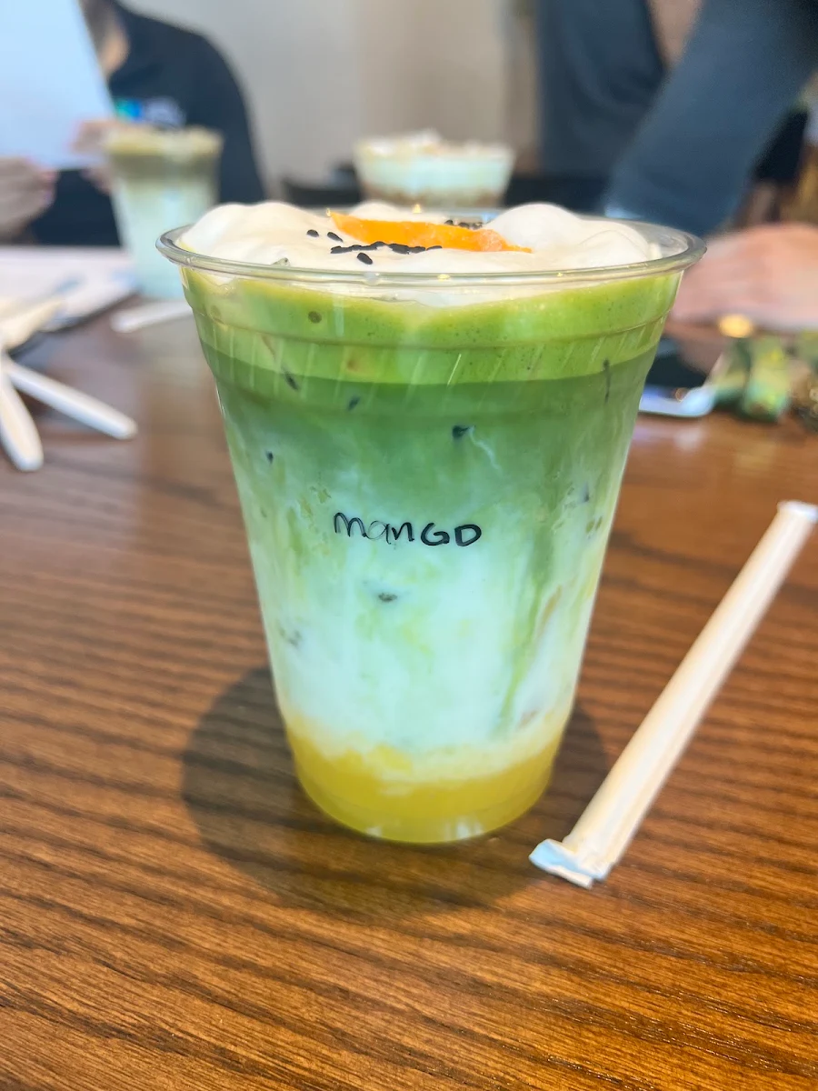 Ube Matcha and Mango Sticky Rice Matcha