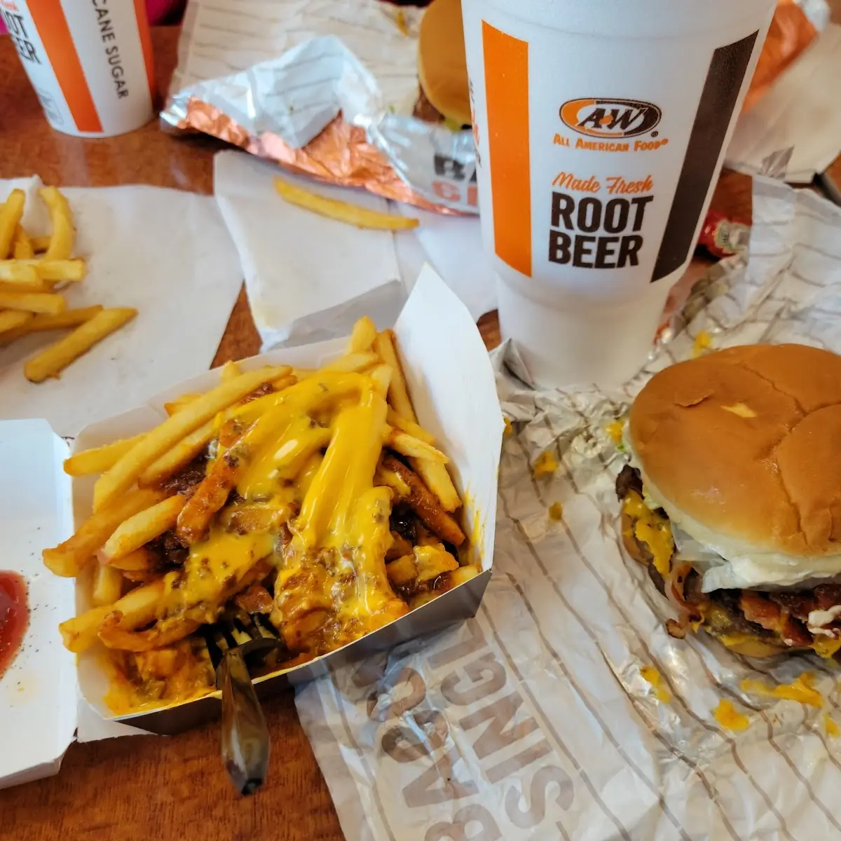 Chili Cheese Fries Double Bacon Cheeseburger